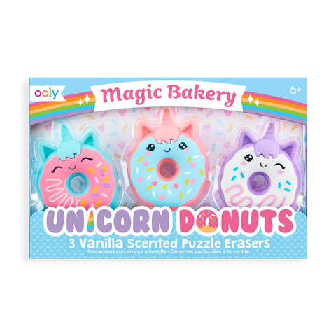 Magic Bakery Unicorn Donuts Scented Eraser Set - The Milk Moustache