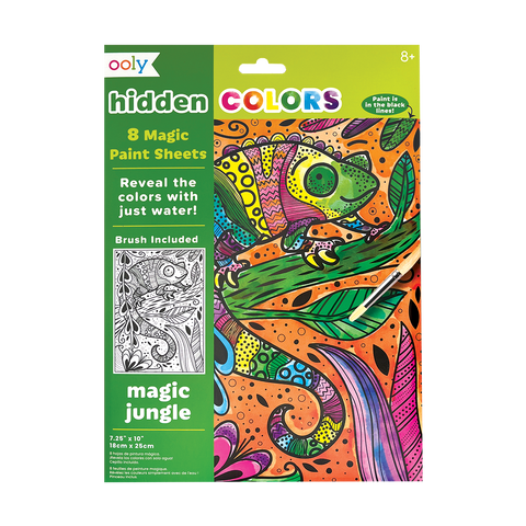 Hidden Colors Magic Paint Sheets - Magic Jungle - The Milk Moustache