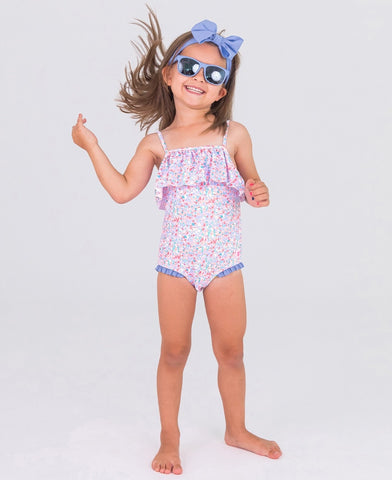 Shimmer On Single Ruffle One Piece - The Milk Moustache