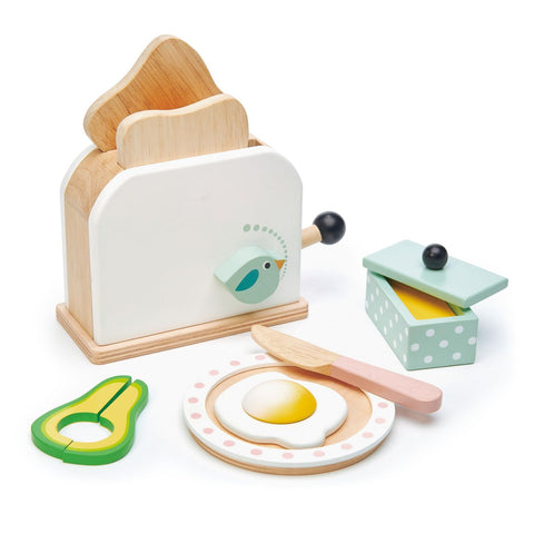 Tender Leaf Toys Wooden Mini Chef Breakfast Toaster Set - The Milk Moustache