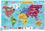 200-Piece World Cities Puzzle + Poster - The Milk Moustache