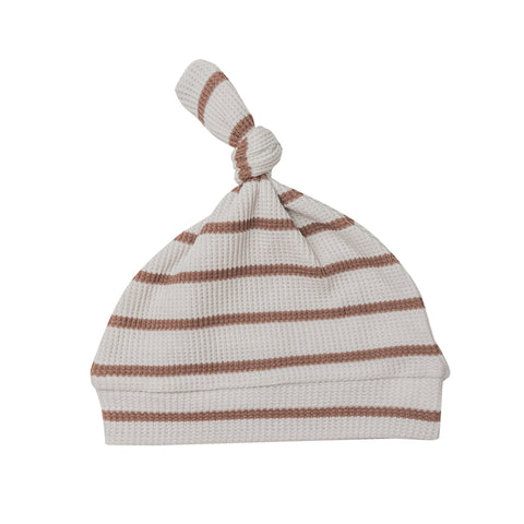 French Stripe Argan & Sand Knotted Hat - The Milk Moustache