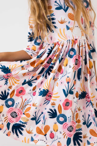 Blush Peony Twirl Dress