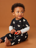 Tea Collection Layered Button-Up Baby Romper - Chickens - The Milk Moustache