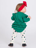 Spruced Up Patterned Footless Ruffle Tights