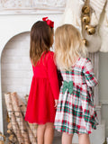 Knit Twirl Dress - Dashing Dreams Plaid