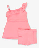 Bubblegum Pink Active Tennis Dress and Bike Short Set - The Milk Moustache