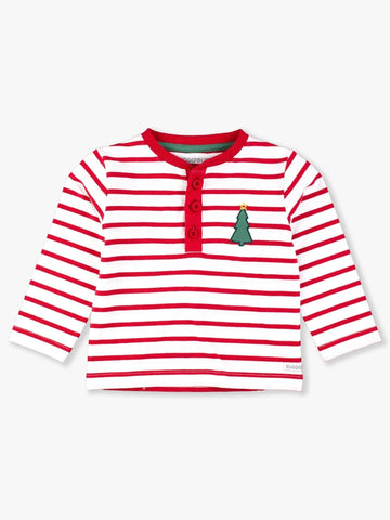 Long Sleeve Henley - Christmas Tree