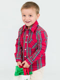 Button Down Shirt - Tis The Season Plaid
