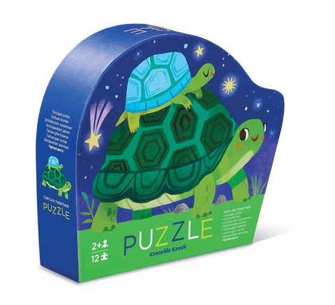 12-Piece Mini Puzzle - Turtles Together - The Milk Moustache