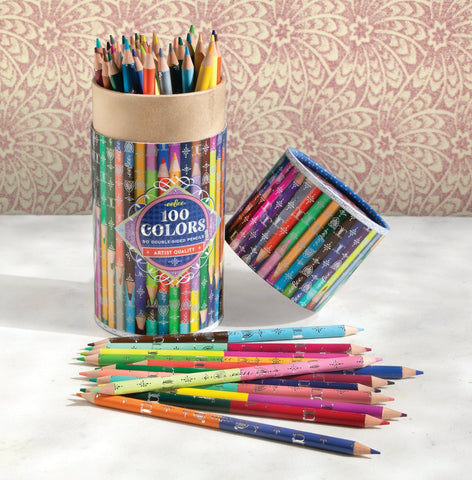 Set of 50 Double Sided Colored Pencils - The Milk Moustache