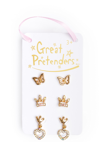 Royal Crown Studded Earring Set - The Milk Moustache
