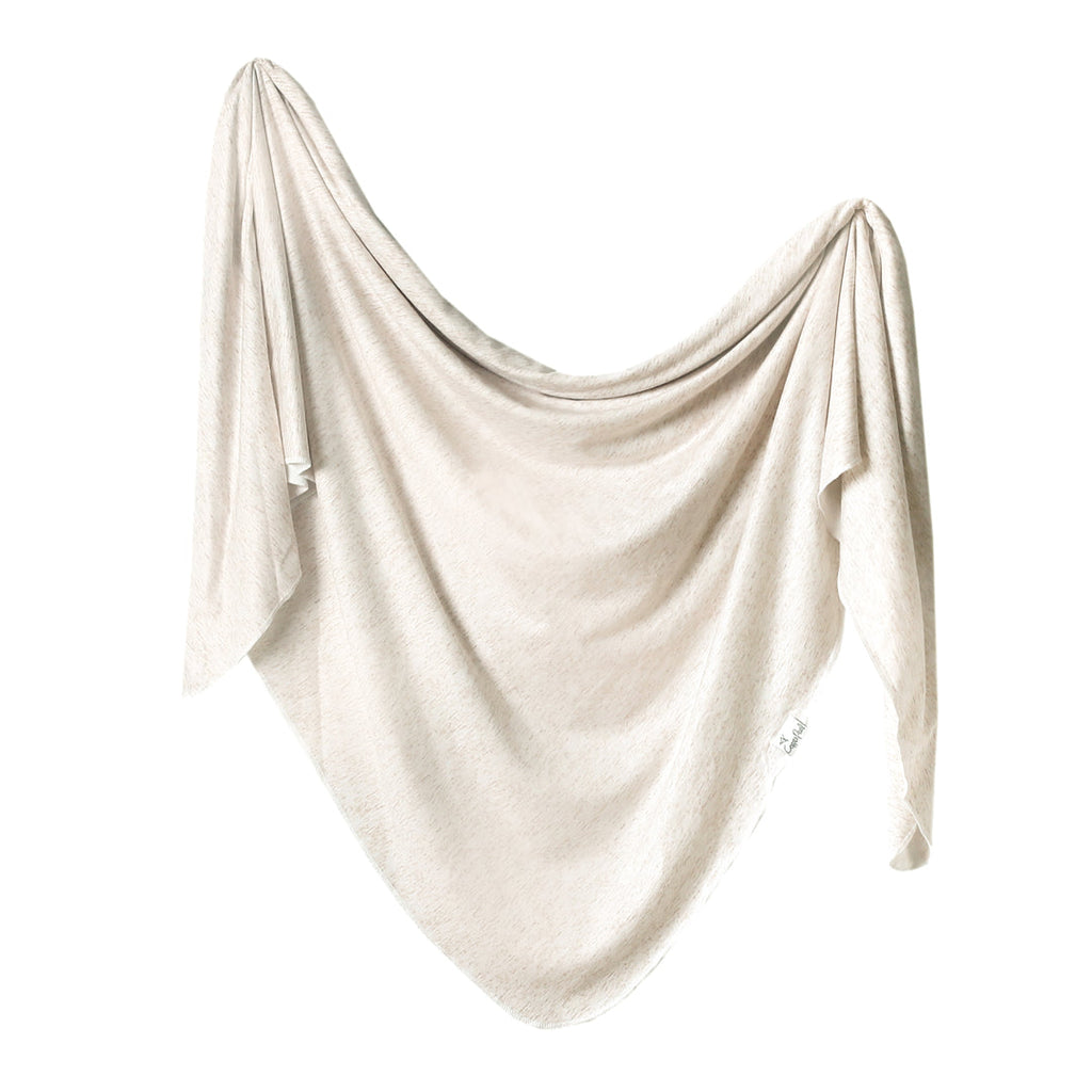 Copper Pearl Knit Swaddle Blanket - Oat - The Milk Moustache