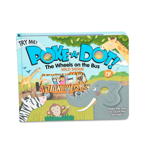 Poke-A-Dot Book : The Wheels on the Bus Wild Safari - The Milk Moustache