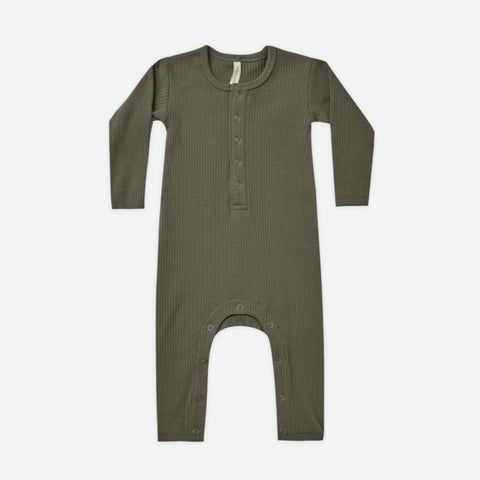Forest Ribbed Baby Jumpsuit - The Milk Moustache