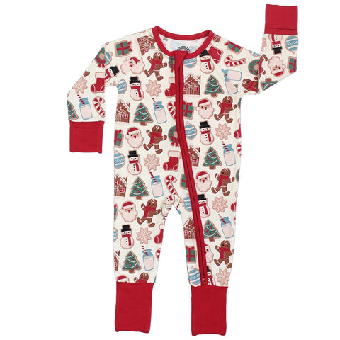Bamboo Convertible Pajamas - Christmas Milk and Cookies