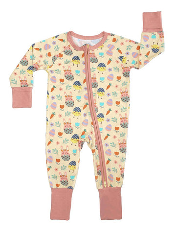 Easter Egg Hunt Bamboo Convertible Pajamas - The Milk Moustache