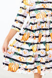 Pumpkins & Peonies Twirl Dress - The Milk Moustache