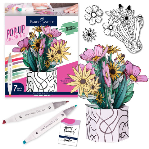 Pop Up Coloring Wildflower Bunch