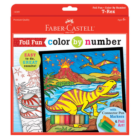 Color By Number - T-Rex Foil Fun - The Milk Moustache