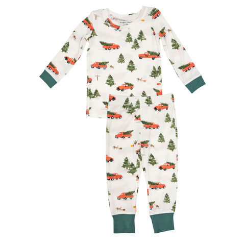Vintage Red Truck Two-Piece Lounge Pajama Set - The Milk Moustache