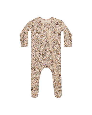Bamboo Zip Footie - Posy