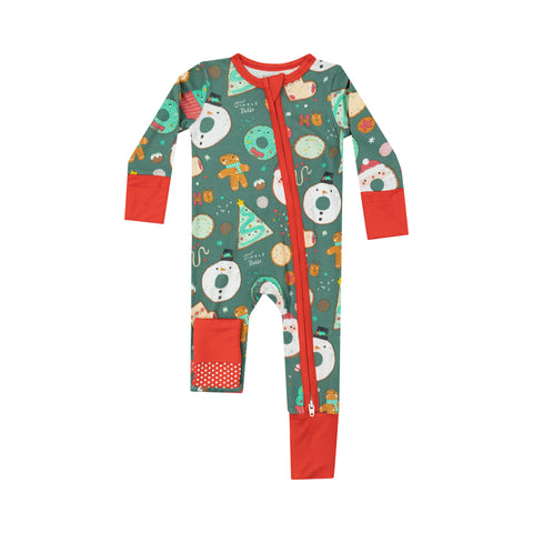 Two-Way Zipper Romper - Christmas Treats