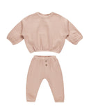 Textured Sweat Set - Blush