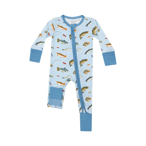 Two-Way Zipper Romper - Fishing