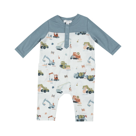 Raglan Romper - Construction Alphabet
