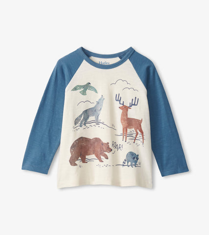 Winter Forest Long Sleeve Crew Neck Tee - The Milk Moustache