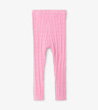 Pink Cable Knit Tights - The Milk Moustache