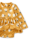 Tea Collection Baby Bodysuit Dress - Golden Blossoms - The Milk Moustache