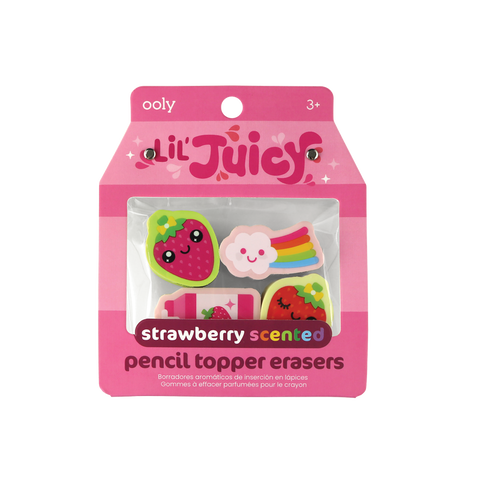 Lil' Juicy Scented Topper Eraser - Strawberry - The Milk Moustache