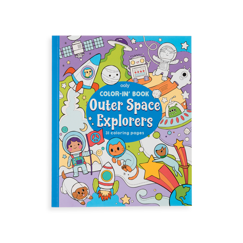 Color-In' Book - Outer Space Explorers - The Milk Moustache