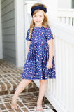 Star Bright Short Sleeve Pocket Twirl Dress - The Milk Moustache