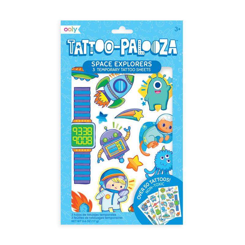 Tattoo Palooza Temporary Tattoo : Space Explorer - The Milk Moustache