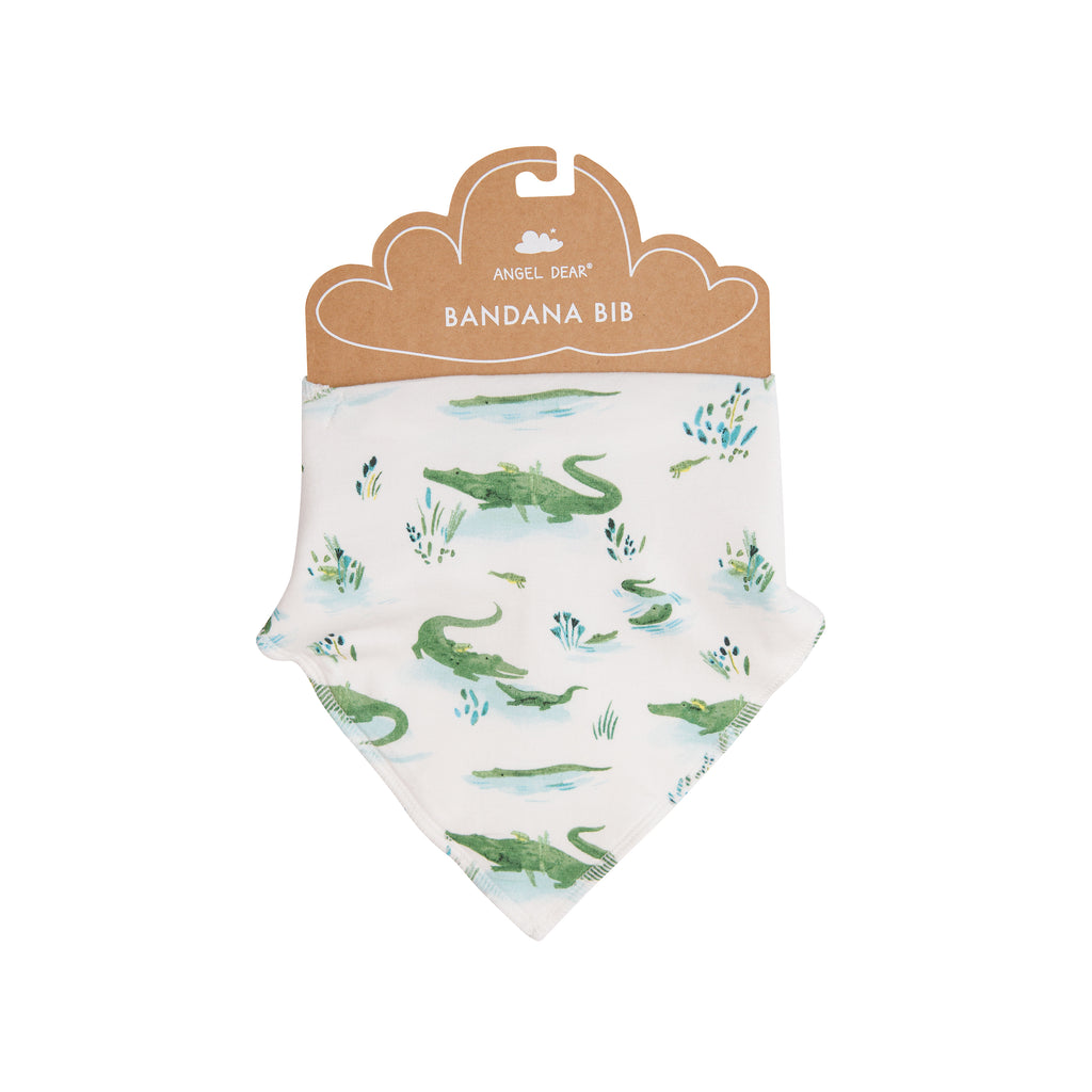 Ivory Gator Bandana Bib - The Milk Moustache
