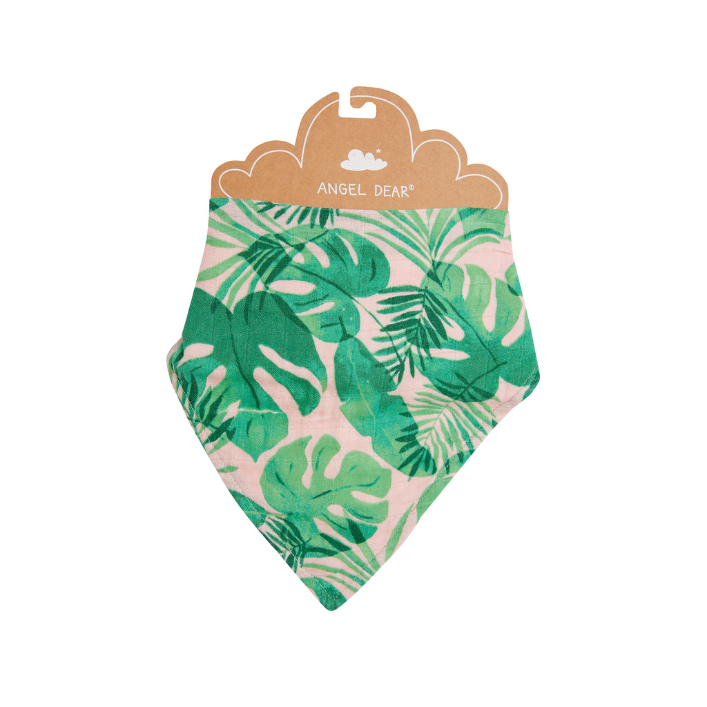 Tropical Leaves Bandana Bib - The Milk Moustache