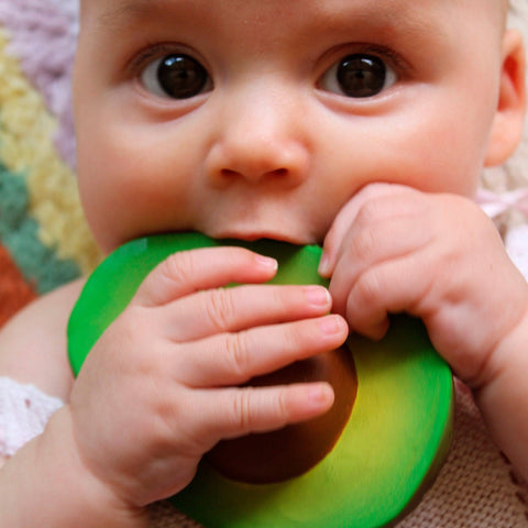 Arnold the Avocado Natural Rubber Teether - The Milk Moustache