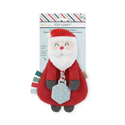 Itzy Ritzy Lovey Holiday Santa Plush + Teether - The Milk Moustache