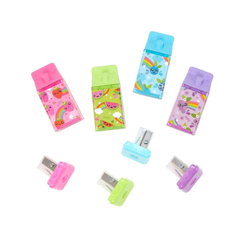 Lil' Juicy Box Scented Erasers & Sharpeners - The Milk Moustache