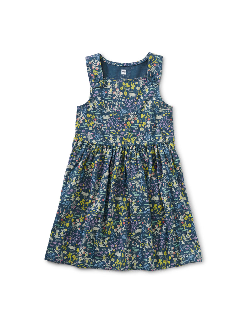 Tea Collection Button Shoulder Dress - Azores Island Liberty Blues - The Milk Moustache