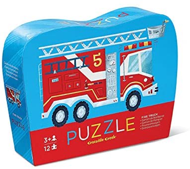 12-Piece Mini Puzzle Fire Truck - The Milk Moustache
