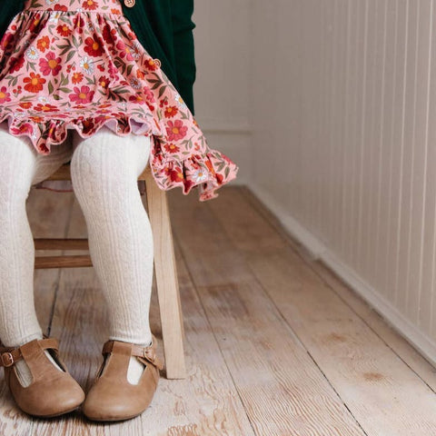 Little Stocking Co. Cable Knit Tights - Assorted Colors - The Milk Moustache