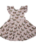 Special Price! Flutterby Bamboo Twirl Dress Girl Dress - The Milk Moustache