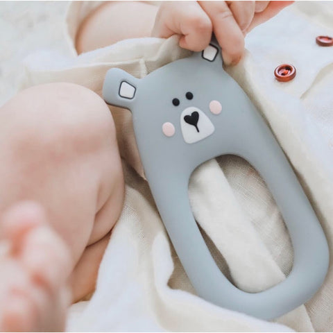 Grey Bear Silicone Teether - The Milk Moustache