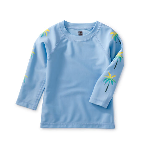 Tea Collection Long-Sleeve Baby Rash Guard - Placid Blue - The Milk Moustache