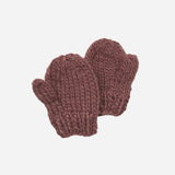 Hand Knit Mittens - Mauve - The Milk Moustache