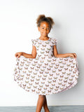 Special Price! Flutterby Bamboo Twirl Dress Girl Dress - The Milk Moustache